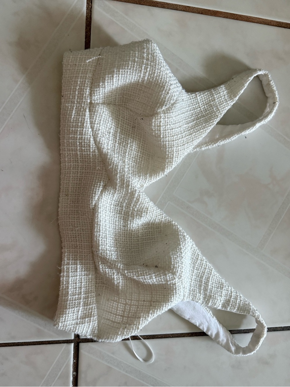 Showpo White Textured Crop Bralette